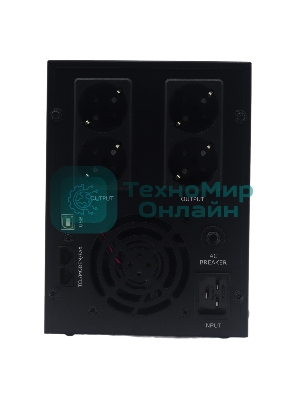 Источник бесперебойного питания (ИБП) Raskat ИБП Raskat HSL-3000VA (3000VA, 1800Вт, 4xCEE7, LCD, USB type-B, 2xRJ-45)