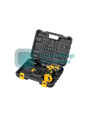 Дрель-шуруповерт STEHER CD-200-1, 20 В, 2 Ач, 45 Нм, бесщеточный