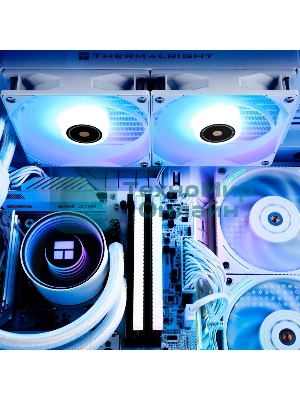 Водяное охлаждение для процессора Thermalright Frozen Notte 240 White ARGB V2 белый (240мм, ARGB/ Fans: 2x120мм, 72.37CFM, 27.7dBA, 2000RPM/ Pump height 54мм, 28dBA, 5300RPM, Rad thickness 27мм/ S: 1200, 1700, 1851, 2011, 2066, 115X, AM2, AM2+, AM3, AM3+, AM4, AM5, FM1, FM2, FM2+)