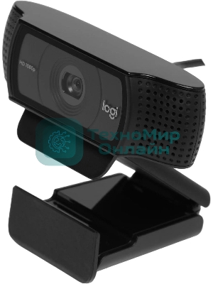 Веб-камера Logitech C920 1920x1080, 30 кадр/с, USB Type-A, микрофон (2 шт, шумоподавление), автоматическая фокусировка, автоосвещение, универсальное крепление