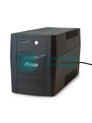 Источник бесперебойного питания Powerman UPS Back Pro 1500 black (линейно-интерактивный, 1500VA, 900W, 4xEURO) (6117061)