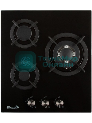 Газовая варочная панель ELTRONIC (33-10) 3 конфорки , черный