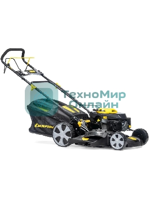 Газонокосилка Champion LM4627 (2,6кВт привод травосб.60л. шир.460мм 25-75мм 31,6кг 3в1)(Газонокосилка самоходная, Объем двигателя 139 см3, вес без травосборника 31,6 кг, Объем топливного бака 1,0 л, Мощность 2,6/3,5 кВт/л.с., объем травосборника 60 л, ширина среза 460 мм, высота среза 25-70 мм.)