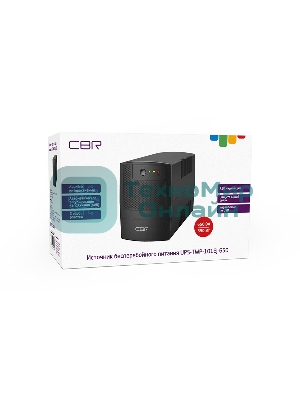Источник бесперебойного питания CBR UPS-TWP-101EJ-650 / 650ВА / 390Вт, Schuko CEE 7 x2 outlets, USB Type-B, RJ11/45