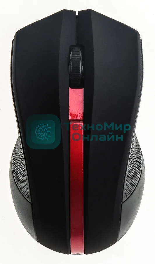 Мышь беспроводная Oklick 615MW черный/красный, 1000 dpi, радиоканал, USB, кнопки - 3