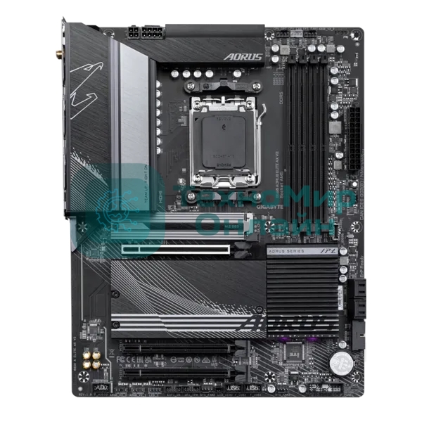 Материнская плата GIGABYTE B650 AORUS ELITE AX V2, AM5, AMD B650, 4xDDR5, 4xSATA, 3xM.2, 1xPCI-E 4.0 x16, 1xHDMI, 1xDP, 1xUSB-C 3.2 Gen 2, 5xUSB-A 3.2 Gen 1, 2xUSB-A 3.2 Gen 2, 4xUSB-A 2.0, 1x 2.5Gb LAN, 3x3.5 мм, 7.1, ATX