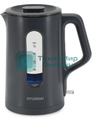 Чайник электрический Hyundai HYK-G4508 1.5л. 1700Вт серый/прозрачный корпус: стекло