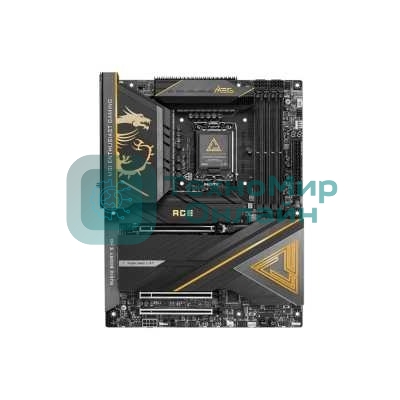 Материнская плата MSI MEG Z890 ACE, LGA 1851, Intel Z890, 4xDDR5, 4xSATA, 5xM.2, 1xPCIe 5.0 x16, 1xPCIe 5.0 x8, 1xPCIe 4.0 x4, 1xHDMI, 1x 10Gb LAN, 11xUSB-A 3.2 Gen 2, 2xUSB-C 3.2 Gen 2, 2xThunderbolt 4, 2x3.5 мм, 7.1, ATX