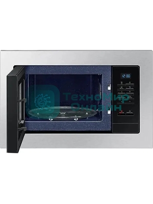 Микроволновая печь встраиваемая Samsung MS20A7013AT/BW нержавеющая сталь/черный, 20 л, 850 Вт, переключатели - кнопки