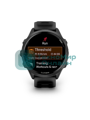 Умные часы Garmin Forerunner 570 черный, темно-серый безель, черный ремешок 47мм