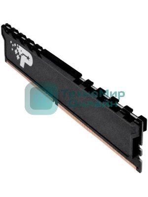Оперативная память Patriot Signature Premium, DDR4, 16GB (1x16GB), 3200 MHz, CL22, с радиатором, чёрный