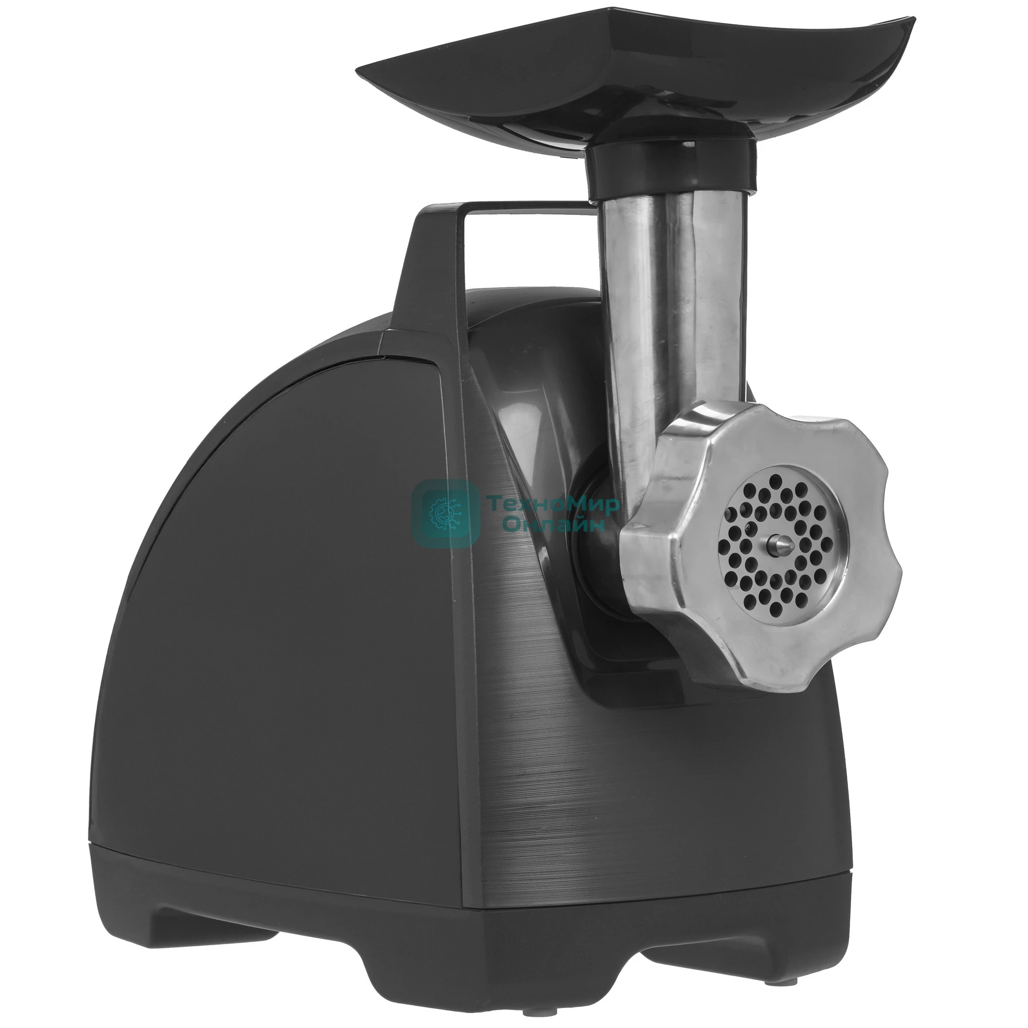 Мясорубка электрическая Moulinex ME682832 черный, 2000 Вт, 2.6 кг/мин, реверс, защита от перегрузки, насадки - 4