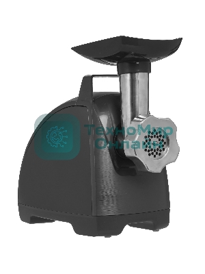 Мясорубка электрическая Moulinex ME682832 черный, 2000 Вт, 2.6 кг/мин, реверс, защита от перегрузки, насадки - 4