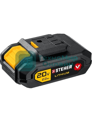 Дрель-шуруповерт STEHER CD-200-1, 20 В, 2 Ач, 45 Нм, бесщеточный