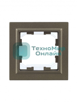 Рамка 1-местная IEK BRITE РУ-1-БрШ-44 IP44 шампань
