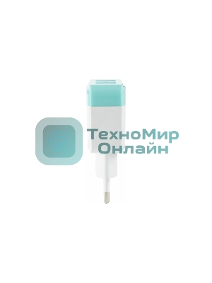 Сетевое зарядное устройство ENERGY ET-33, 2 USB разъема, 2,1А, белый (104291)