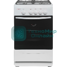 Плита газовая Gefest CG 50М02 К73 белый, конфорок 4 шт, духовка 42 л, 50 см x 85 см x 53 см