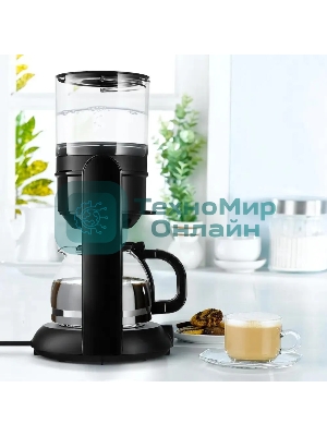 Кофеварка капельная Kitfort КТ-7136 черный, исп. кофе - молотый, 0.5 л, 680 Вт.