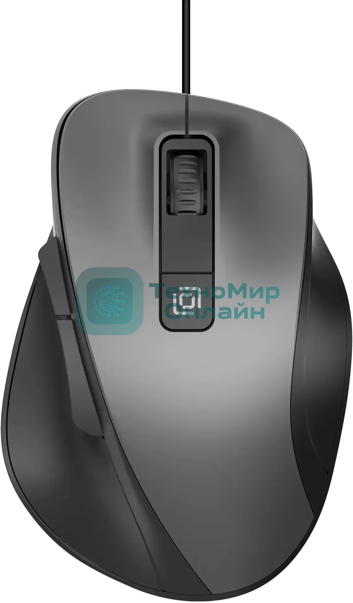 Мышь проводная Oklick 504M черный/серый, 3600 dpi, USB, кнопки - 6
