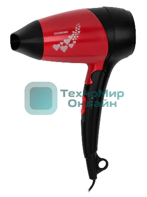 Фен Starwind SHD 7065 1400Вт черный/красный