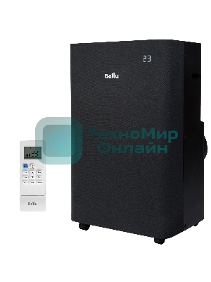 Кондиционер мобильный Ballu Velure BPAC-14 EW/N6 14000 BTU, 35 м², 50 дБ, охлаждение, осушение, черный