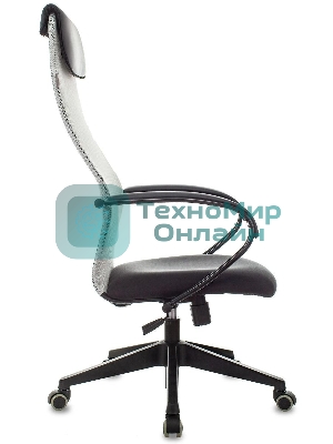 Кресло Бюрократ CH-607 TW-02 светло-серый, сетка, подголовник