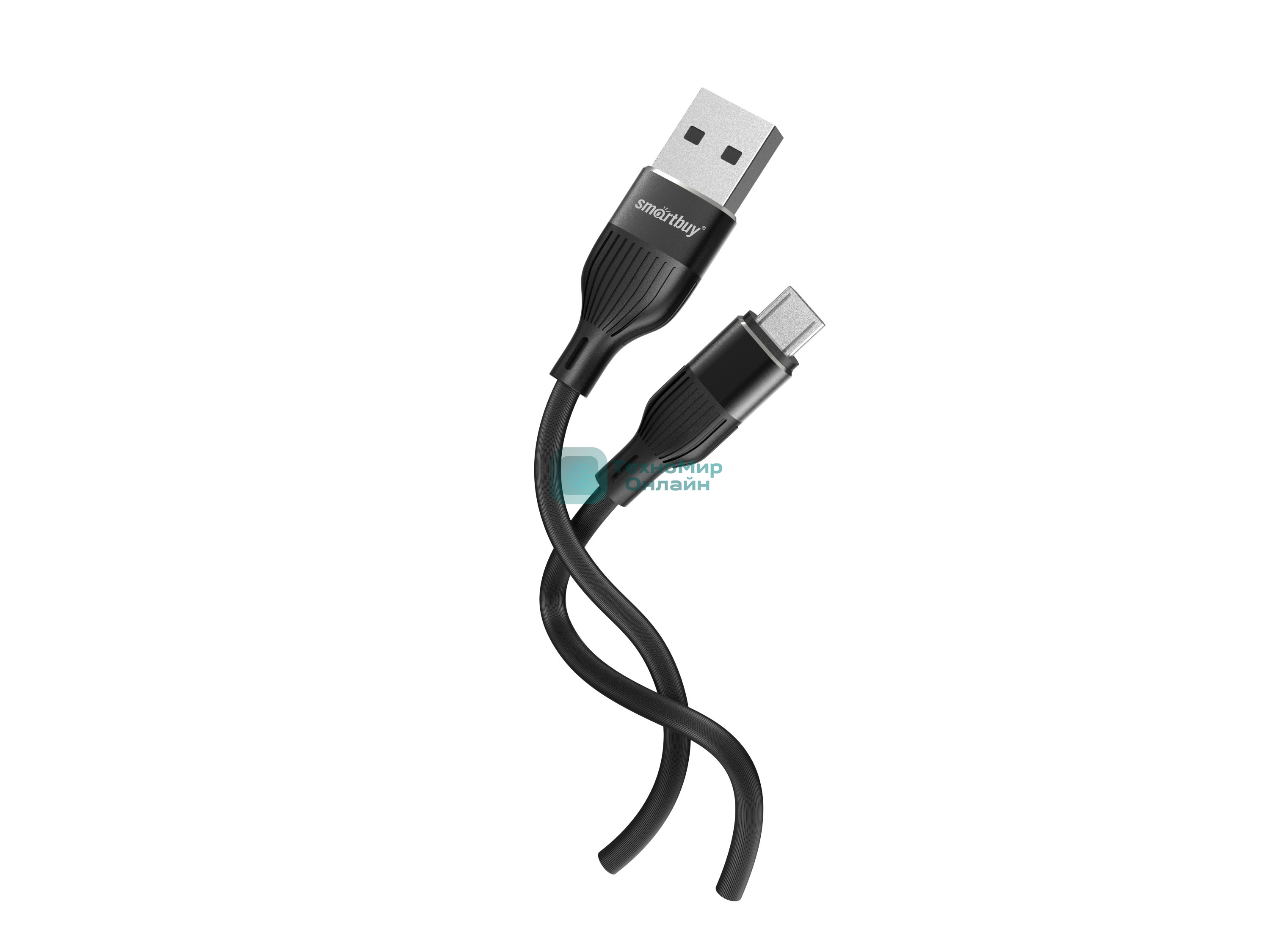 Кабель Smartbuy (iK-12-S72b) S72 MicroUSB черный, 2.4 А, сил., 1м