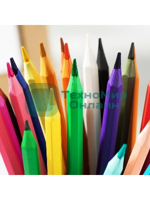 Карандаши цветные Deli EC126-12 Super Wings, шестигранный профиль, пластик коробка с европодвесом (12шт)