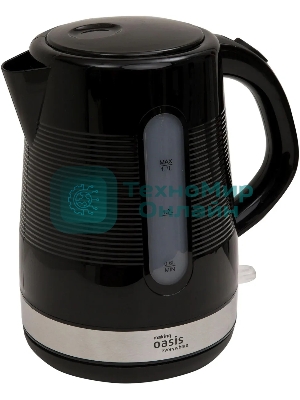 Чайник электрический Oasis making everywhere K-1PB 1.7 л, 2200 Вт, черный