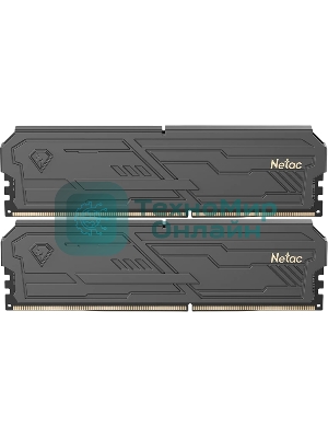 Оперативная память Netac Shadow III, DDR4, 32GB (2x16GB), 3200 MHz, CL16, с радиатором, чёрный