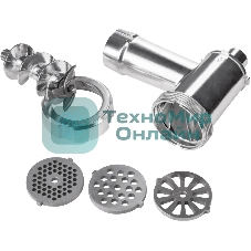 Мясорубка электрическая Hiberg MG 880 B черно-серый, 2000 Вт, 2.0 кг/мин, реверс, защита от перегрузки, насадки - 5