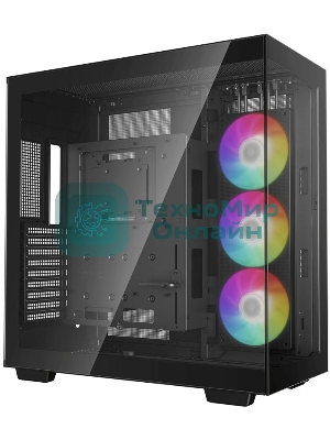Компьютерный корпус Deepcool CH780 черный (ATX, без БП, ARGb, 4xUSB3.2 Type-A + USB3.2 Type-C) (R-CH780-BKADE41-G-1) MidiTower