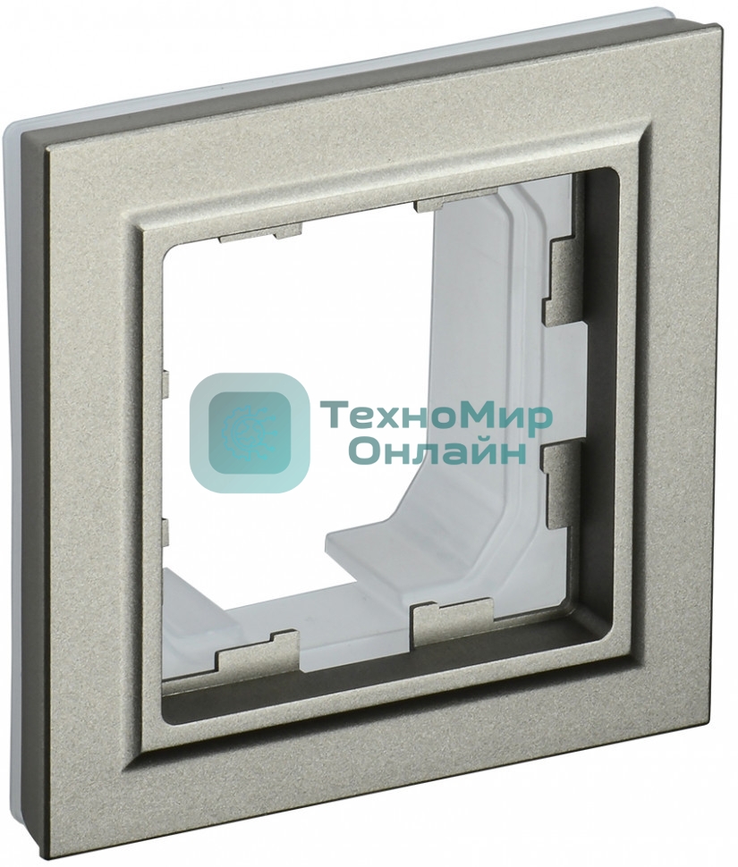 Рамка 1-местная IEK BRITE РУ-1-БрШ-44 IP44 шампань