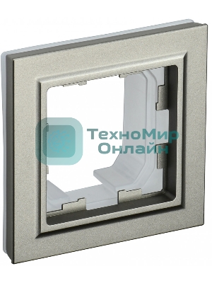 Рамка 1-местная IEK BRITE РУ-1-БрШ-44 IP44 шампань