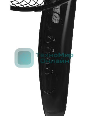 Вентилятор бытовой напольный Rix RSF-3000B, черный