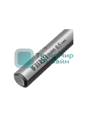 Сверло спиральное по металлу Denzel 8,5 x 117мм, Р6М5, Golden Tip, многогранная заточка