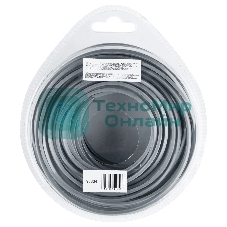 Леска для триммера Denzel армированная алюминием квадратная, 2,4мм х 15м, блистер ALUFLEX