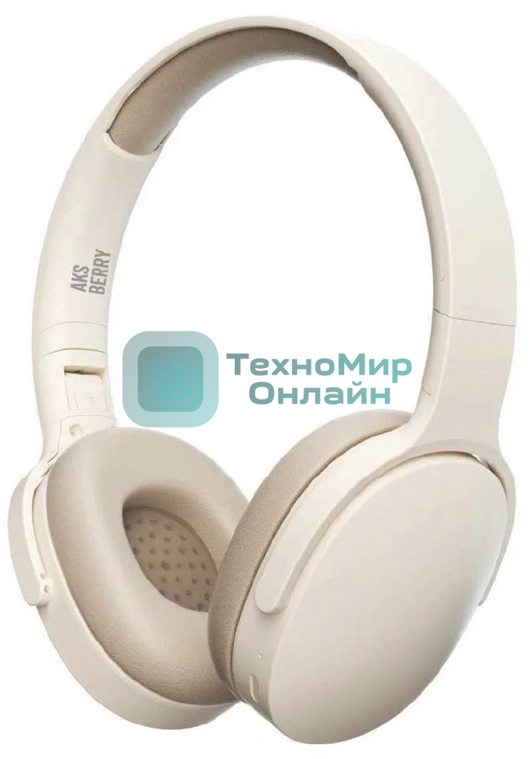Беспроводные/проводные наушники Aksberry U3 Win Vibe бежевый, накладные, Bluetooth + проводной, до 10 ч