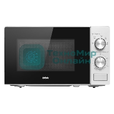 Микроволновая печь BBK 20MWS-764M/S серебристый, 20 л, 700 Вт, переключатели - поворотный механизм