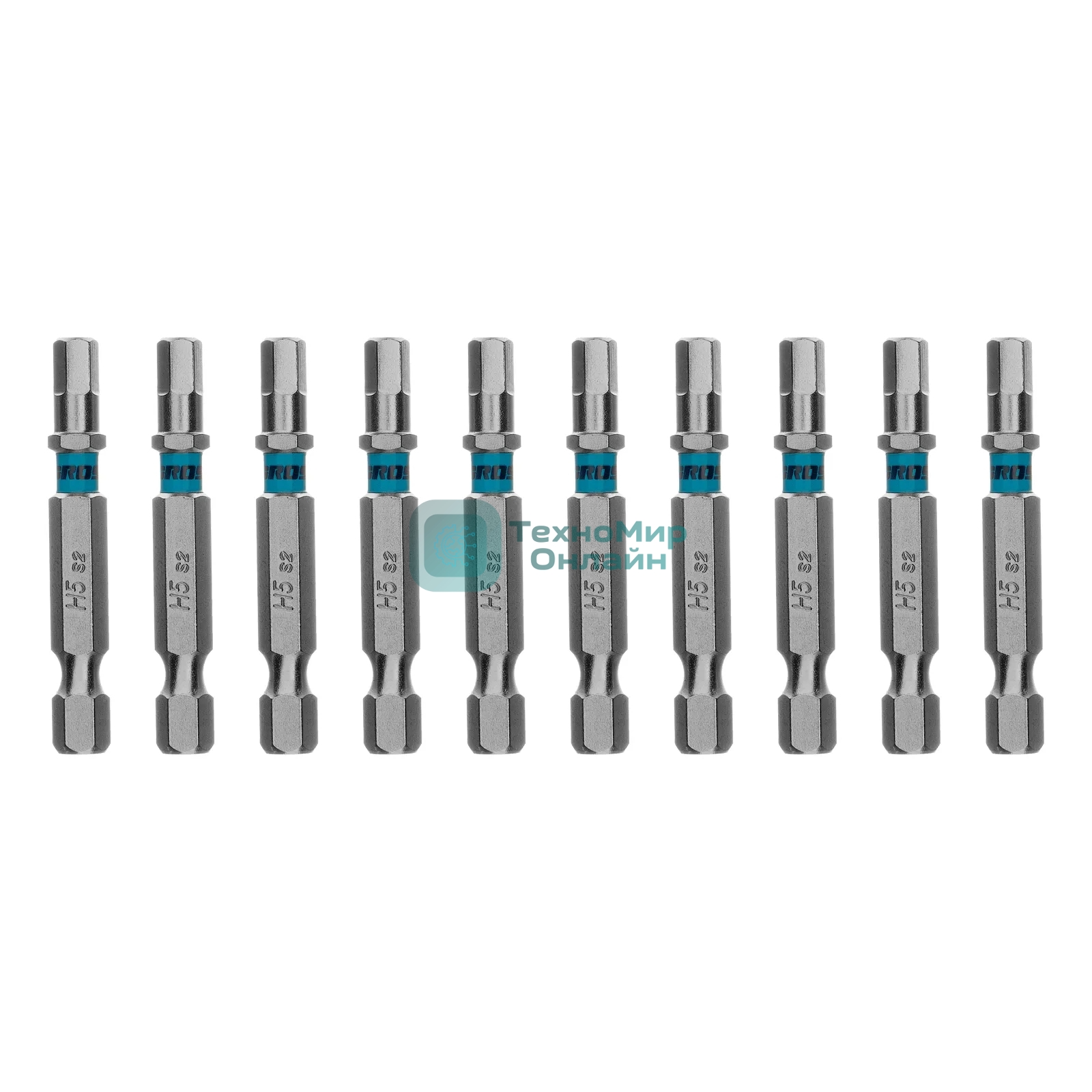 Бита Gross HEX 5х50 мм, сталь S2, шестигр., 10 шт.