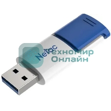 Флешка USB Netac U182 (NT03U182N-016G-32BL), 16GB, USB 3.2, R/W 100/30, синий