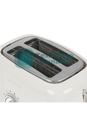 Тостер Gorenje T900RL бежевый/серебристый, 1000 Вт, 2 слота