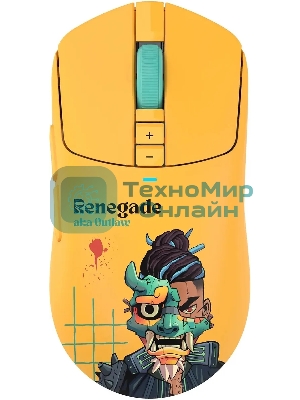 Мышь беспроводная/проводная A4Tech Bloody R72 Ultra Duo желтый, 20000 dpi, USB Type-A/Type-C, радиоканал, кнопки-7