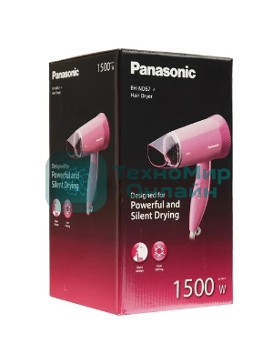 Фен Panasonic EH-ND57-P615 розовый, 1500 Вт, компактный