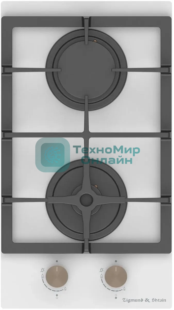 Газовая варочная панель Zigmund & Shtain M 26.3 W независимая, белый