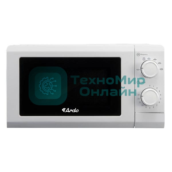 Микроволновая печь Ardo MNZ20-W2 белый, 20 л, 700 Вт, переключатели - поворотный механизм