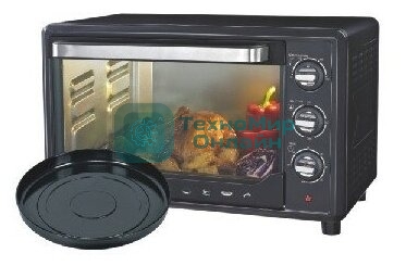 Мини-печь Sakura SA-7001BP 35л, духовка 1600 Вт,, механ.управление, 3 режима работы духовки (верх, низ, верх+низ), таймер на 60 минут, регулировка температуры духовки, комплектация - металлическая решетка, противень, круглая форма для выпечки (230х50 мм), ухват. : черный.
