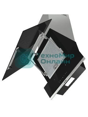 Вытяжка наклонная Gorenje WHI649X21P черный/серебристый, 60 см, 740 куб. м/ч, 67 дБ