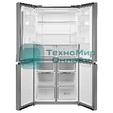 Холодильник Korting KNFM 84177 X нержавеющая сталь трехкамерный 305/169л морозилка снизу, No Frost