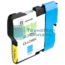 Картридж струйный Cactus CS-LC980C голубой (16 мл) для Brother DCP-145C/165C MFC-250C/290C